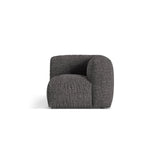 Martina Modulares Sofa Sitzelement, Linke Seite, Sitztiefe 76 cm, aus Boucle in Anthrazit (Monet Anthracite), 106x106 cm von Micadoni – Bild 1