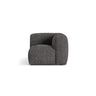 Martina Modulares Sofa Sitzelement, Linke Seite, Sitztiefe 76 cm, aus Boucle in Anthrazit (Monet Anthracite), 106x106 cm von Micadoni – Bild 1