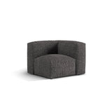 Martina Modulares Sofa Sitzelement, Linke Seite, Sitztiefe 76 cm, aus Boucle in Anthrazit (Monet Anthracite), 106x106 cm von Micadoni – Bild 3
