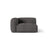 Martina Modulares Sofa Sitzelement, Linke Seite, Sitztiefe 76 cm, aus Boucle in Anthrazit (Monet Anthracite), 120x106 cm von Micadoni – Bild 1