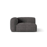 Martina Modulares Sofa Sitzelement, Linke Seite, Sitztiefe 76 cm, aus Boucle in Anthrazit (Monet Anthracite), 120x106 cm von Micadoni – Bild 1