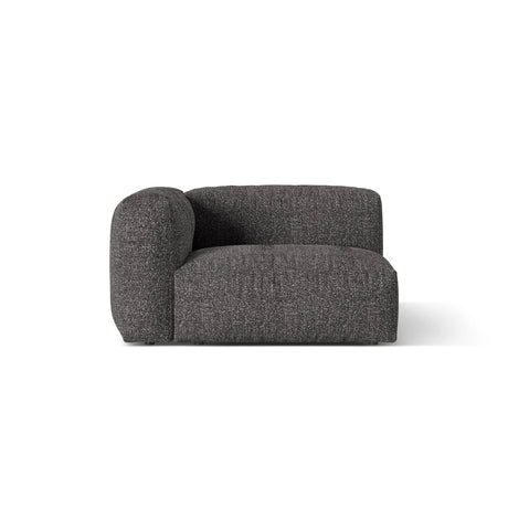 Martina Modulares Sofa Sitzelement, Linke Seite, Sitztiefe 76 cm, aus Boucle in Anthrazit (Monet Anthracite), 120x106 cm von Micadoni – Bild 1