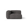 Martina Modulares Sofa Sitzelement, Linke Seite, Sitztiefe 76 cm, aus Boucle in Anthrazit (Monet Anthracite), 120x106 cm von Micadoni – Bild 1