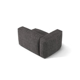 Martina Modulares Sofa Sitzelement, Linke Seite, Sitztiefe 76 cm, aus Boucle in Anthrazit (Monet Anthracite), 120x106 cm von Micadoni – Bild 4