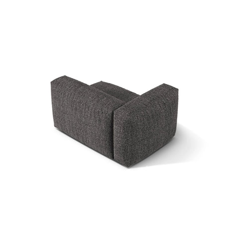 Martina Modulares Sofa Sitzelement, Linke Seite, Sitztiefe 76 cm, aus Boucle in Anthrazit (Monet Anthracite), 120x106 cm von Micadoni – Bild 4