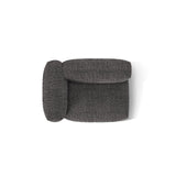 Martina Modulares Sofa Sitzelement, Linke Seite, Sitztiefe 76 cm, aus Boucle in Anthrazit (Monet Anthracite), 120x106 cm von Micadoni – Bild 5