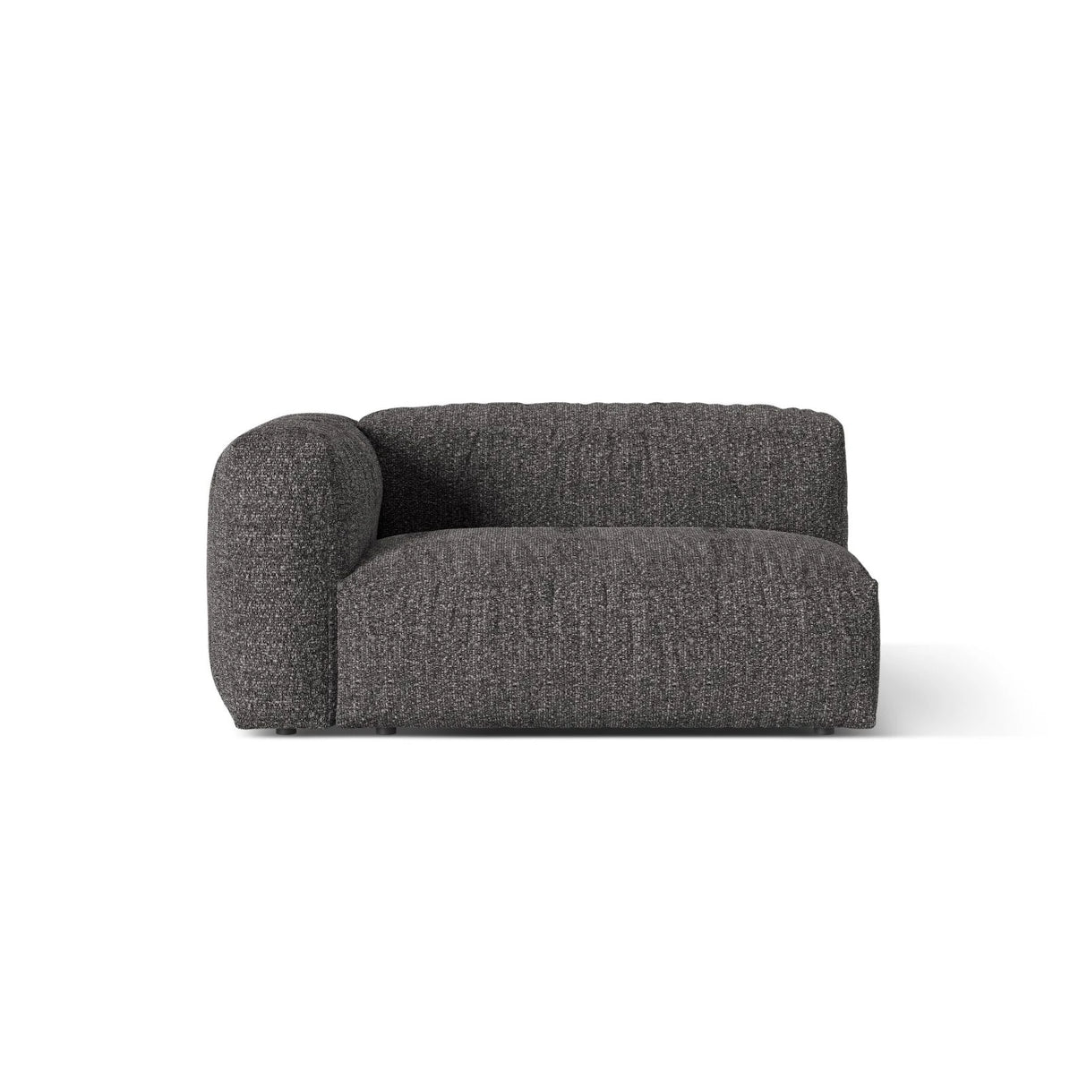 Martina Modulares Sofa Sitzelement, Linke Seite, Sitztiefe 76 cm, aus Boucle in Anthrazit (Monet Anthracite), 160x106 cm von Micadoni – Bild 1
