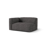 Martina Modulares Sofa Sitzelement, Linke Seite, Sitztiefe 76 cm, aus Boucle in Anthrazit (Monet Anthracite), 160x106 cm von Micadoni – Bild 3