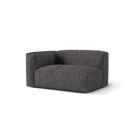 Martina Modulares Sofa Sitzelement, Linke Seite, Sitztiefe 76 cm, aus Boucle in Anthrazit (Monet Anthracite), 160x106 cm von Micadoni – Bild 3