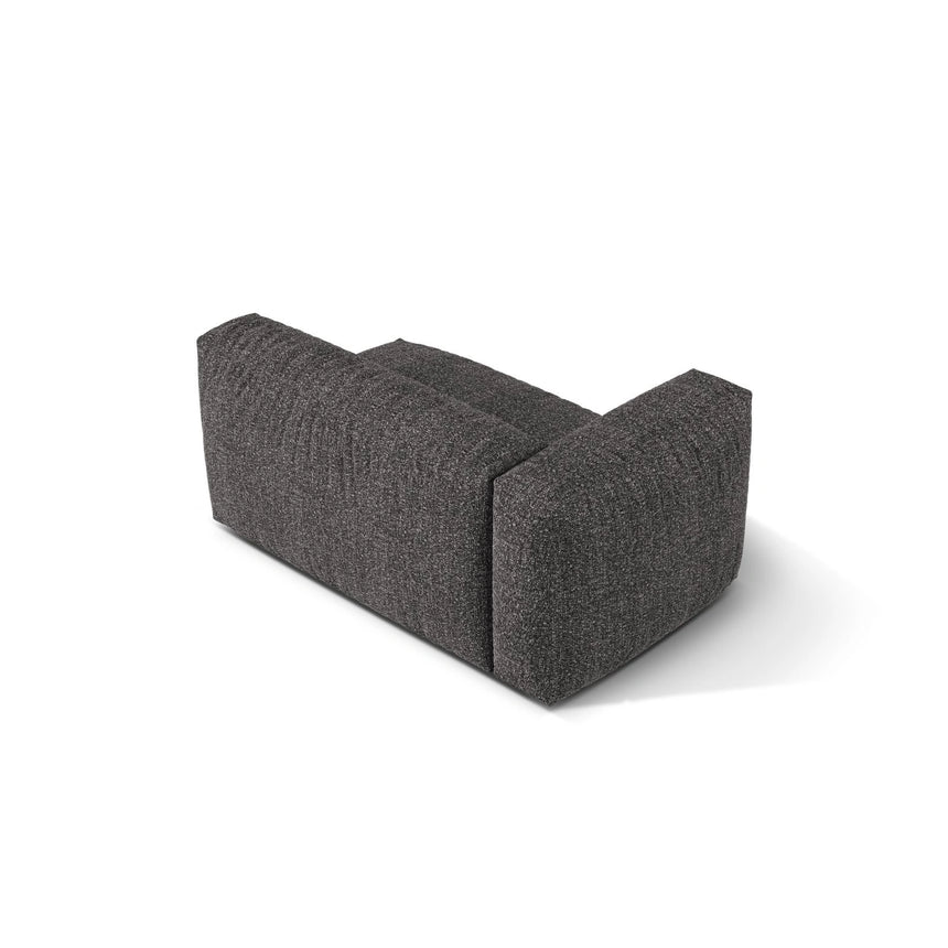 Martina Modulares Sofa Sitzelement, Linke Seite, Sitztiefe 76 cm, aus Boucle in Anthrazit (Monet Anthracite), 160x106 cm von Micadoni – Bild 4