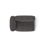 Martina Modulares Sofa Sitzelement, Linke Seite, Sitztiefe 76 cm, aus Boucle in Anthrazit (Monet Anthracite), 160x106 cm von Micadoni – Bild 5