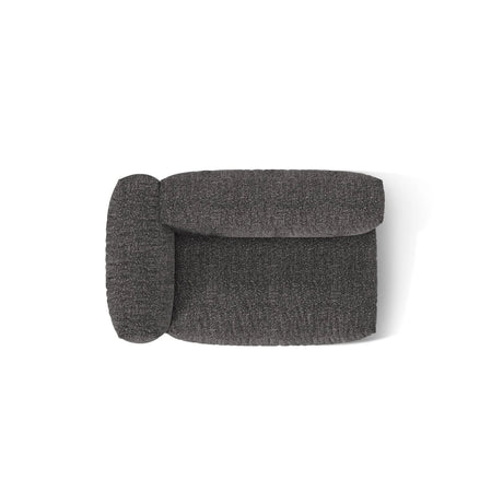 Martina Modulares Sofa Sitzelement, Linke Seite, Sitztiefe 76 cm, aus Boucle in Anthrazit (Monet Anthracite), 160x106 cm von Micadoni – Bild 5