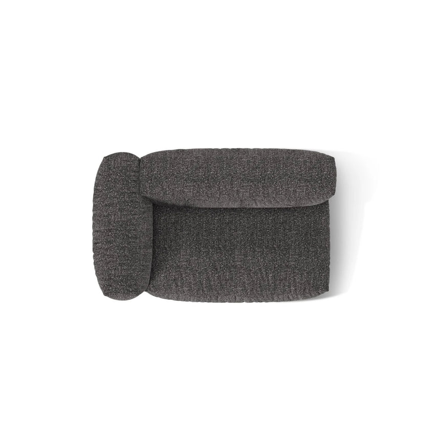 Martina Modulares Sofa Sitzelement, Linke Seite, Sitztiefe 76 cm, aus Boucle in Anthrazit (Monet Anthracite), 160x106 cm von Micadoni – Bild 5
