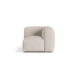Martina Modulares Sofa Sitzelement, Linke Seite, Sitztiefe 76 cm, aus Boucle in Beige (Monet Sand), 106x106 cm von Micadoni – Bild 1