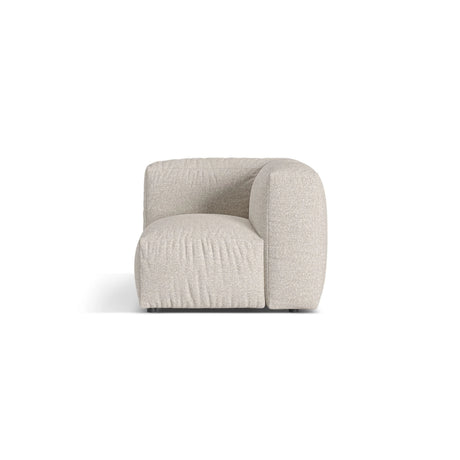 Martina Modulares Sofa Sitzelement, Linke Seite, Sitztiefe 76 cm, aus Boucle in Beige (Monet Sand), 106x106 cm von Micadoni – Bild 1