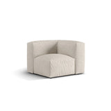 Martina Modulares Sofa Sitzelement, Linke Seite, Sitztiefe 76 cm, aus Boucle in Beige (Monet Sand), 106x106 cm von Micadoni – Bild 3