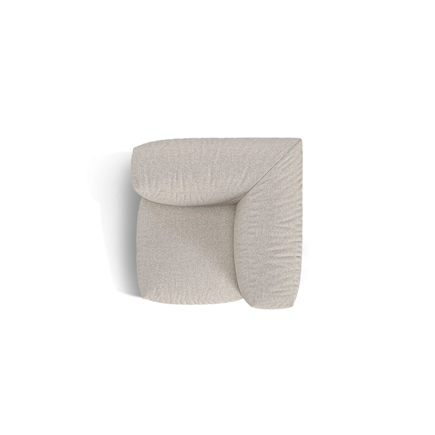 Martina Modulares Sofa Sitzelement, Linke Seite, Sitztiefe 76 cm, aus Boucle in Beige (Monet Sand), 106x106 cm von Micadoni – Bild 5