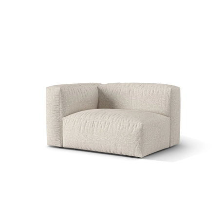 Martina Modulares Sofa Sitzelement, Linke Seite, Sitztiefe 76 cm, aus Boucle in Beige (Monet Sand), 120x106 cm von Micadoni – Bild 3