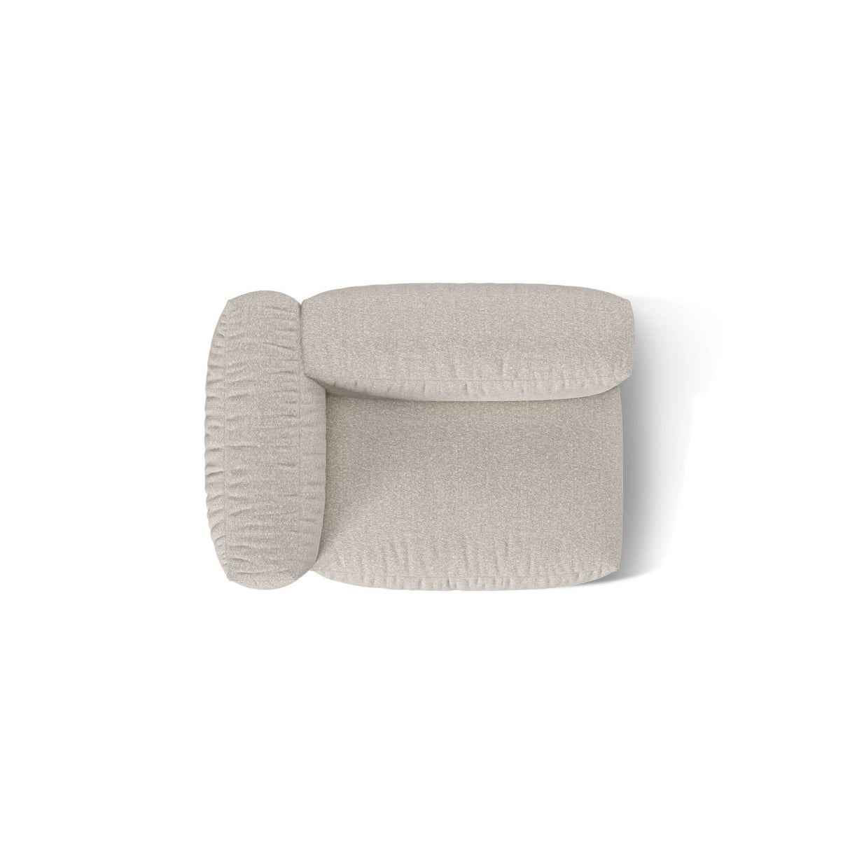 Martina Modulares Sofa Sitzelement, Linke Seite, Sitztiefe 76 cm, aus Boucle in Beige (Monet Sand), 120x106 cm von Micadoni – Bild 5