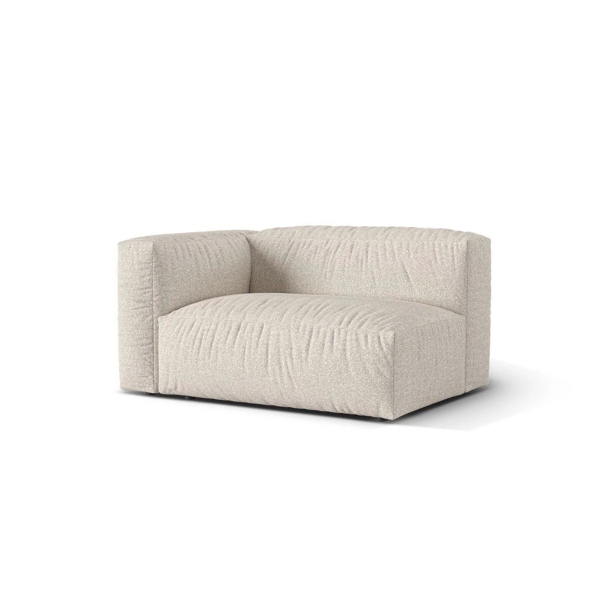 Martina Modulares Sofa Sitzelement, Linke Seite, Sitztiefe 76 cm, aus Boucle in Beige (Monet Sand), 160x106 cm von Micadoni – Bild 3