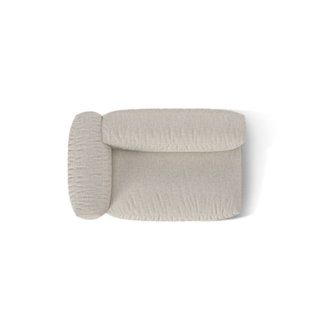 Martina Modulares Sofa Sitzelement, Linke Seite, Sitztiefe 76 cm, aus Boucle in Beige (Monet Sand), 160x106 cm von Micadoni – Bild 5