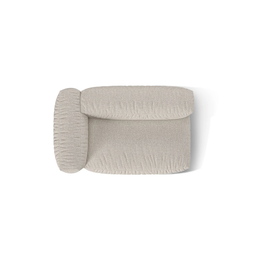 Martina Modulares Sofa Sitzelement, Linke Seite, Sitztiefe 76 cm, aus Boucle in Beige (Monet Sand), 160x106 cm von Micadoni – Bild 5