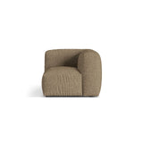 Martina Modulares Sofa Sitzelement, Linke Seite, Sitztiefe 76 cm, aus Boucle in Cappuccino (Monet Cappucino), 106x106 cm von Micadoni – Bild 1