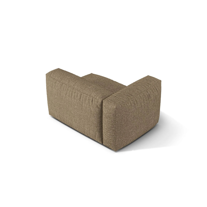 Martina Modulares Sofa Sitzelement, Linke Seite, Sitztiefe 76 cm, aus Boucle in Cappuccino (Monet Cappucino), 120x106 cm von Micadoni – Bild 4