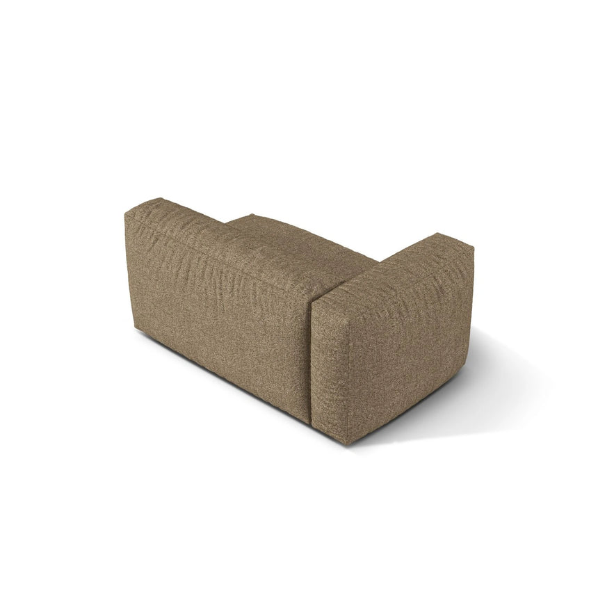 Martina Modulares Sofa Sitzelement, Linke Seite, Sitztiefe 76 cm, aus Boucle in Cappuccino (Monet Cappucino), 160x106 cm von Micadoni – Bild 4