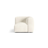 Martina Modulares Sofa Sitzelement, Linke Seite, Sitztiefe 76 cm, aus Boucle in Elfenbein (Monet Nata), 106x106 cm von Micadoni – Bild 1