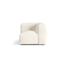Martina Modulares Sofa Sitzelement, Linke Seite, Sitztiefe 76 cm, aus Boucle in Elfenbein (Monet Nata), 106x106 cm von Micadoni – Bild 1