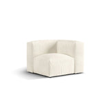 Martina Modulares Sofa Sitzelement, Linke Seite, Sitztiefe 76 cm, aus Boucle in Elfenbein (Monet Nata), 106x106 cm von Micadoni – Bild 3