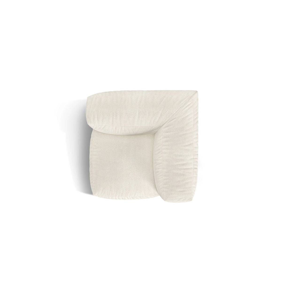 Martina Modulares Sofa Sitzelement, Linke Seite, Sitztiefe 76 cm, aus Boucle in Elfenbein (Monet Nata), 106x106 cm von Micadoni – Bild 5