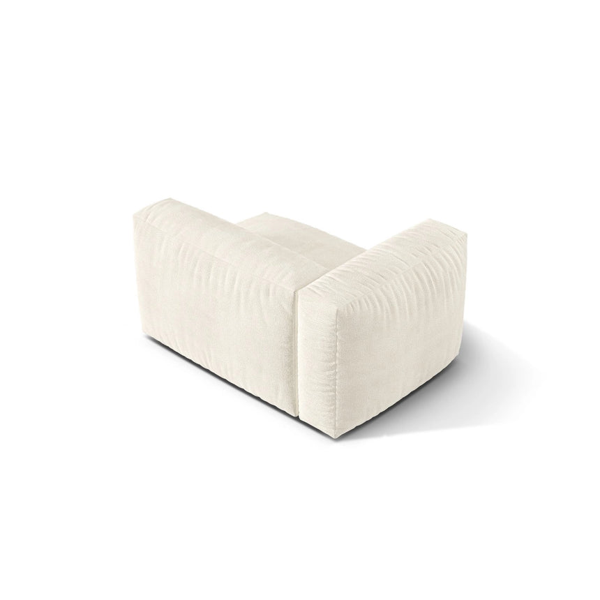 Martina Modulares Sofa Sitzelement, Linke Seite, Sitztiefe 76 cm, aus Boucle in Elfenbein (Monet Nata), 120x106 cm von Micadoni – Bild 4