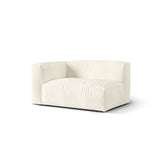 Martina Modulares Sofa Sitzelement, Linke Seite, Sitztiefe 76 cm, aus Boucle in Elfenbein (Monet Nata), 160x106 cm von Micadoni – Bild 3