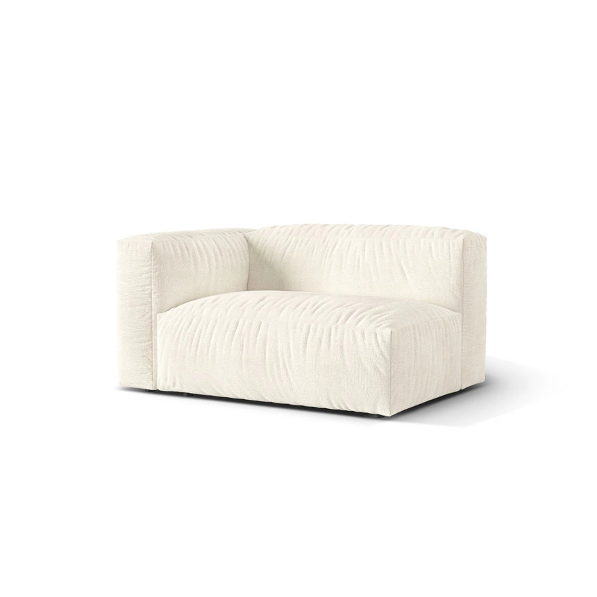 Martina Modulares Sofa Sitzelement, Linke Seite, Sitztiefe 76 cm, aus Boucle in Elfenbein (Monet Nata), 160x106 cm von Micadoni – Bild 3