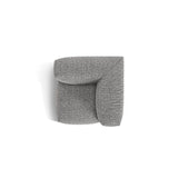 Martina Modulares Sofa Sitzelement, Linke Seite, Sitztiefe 76 cm, aus Boucle in Graphit (Monet Graphite), 106x106 cm von Micadoni – Bild 5