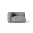 Martina Modulares Sofa Sitzelement, Linke Seite, Sitztiefe 76 cm, aus Boucle in Graphit (Monet Graphite), 120x106 cm von Micadoni – Bild 1