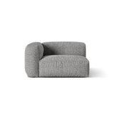 Martina Modulares Sofa Sitzelement, Linke Seite, Sitztiefe 76 cm, aus Boucle in Graphit (Monet Graphite), 120x106 cm von Micadoni – Bild 1