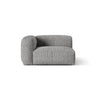 Martina Modulares Sofa Sitzelement, Linke Seite, Sitztiefe 76 cm, aus Boucle in Graphit (Monet Graphite), 120x106 cm von Micadoni – Bild 1