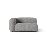Martina Modulares Sofa Sitzelement, Linke Seite, Sitztiefe 76 cm, aus Boucle in Graphit (Monet Graphite), 160x106 cm von Micadoni – Bild 1