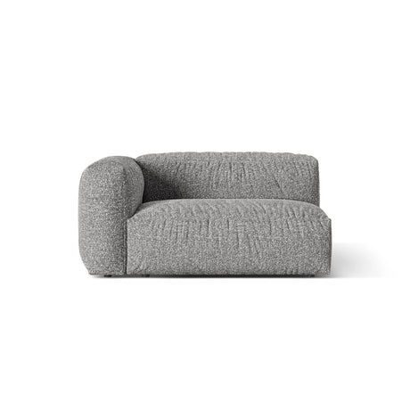 Martina Modulares Sofa Sitzelement, Linke Seite, Sitztiefe 76 cm, aus Boucle in Graphit (Monet Graphite), 160x106 cm von Micadoni – Bild 1