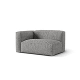 Martina Modulares Sofa Sitzelement, Linke Seite, Sitztiefe 76 cm, aus Boucle in Graphit (Monet Graphite), 160x106 cm von Micadoni – Bild 3