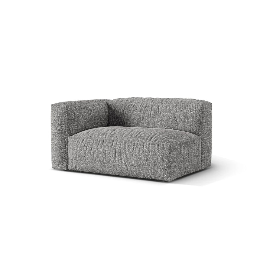Martina Modulares Sofa Sitzelement, Linke Seite, Sitztiefe 76 cm, aus Boucle in Graphit (Monet Graphite), 160x106 cm von Micadoni – Bild 3