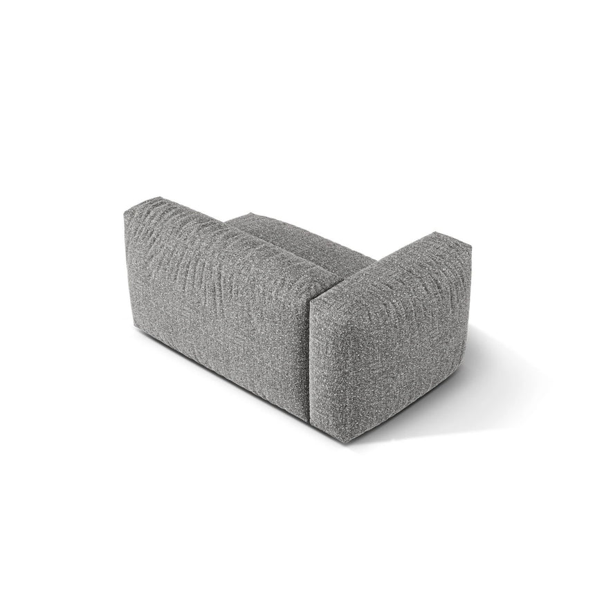 Martina Modulares Sofa Sitzelement, Linke Seite, Sitztiefe 76 cm, aus Boucle in Graphit (Monet Graphite), 160x106 cm von Micadoni – Bild 4
