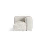 Martina Modulares Sofa Sitzelement, Linke Seite, Sitztiefe 76 cm, aus Boucle in Grau Beige meliert (Monet Pearl), 106x106 cm von Micadoni – Bild 1