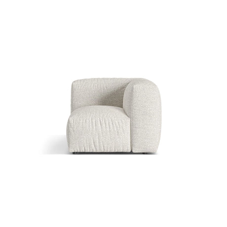 Martina Modulares Sofa Sitzelement, Linke Seite, Sitztiefe 76 cm, aus Boucle in Grau Beige meliert (Monet Pearl), 106x106 cm von Micadoni – Bild 1