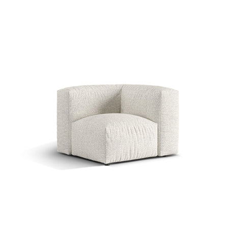 Martina Modulares Sofa Sitzelement, Linke Seite, Sitztiefe 76 cm, aus Boucle in Grau Beige meliert (Monet Pearl), 106x106 cm von Micadoni – Bild 3