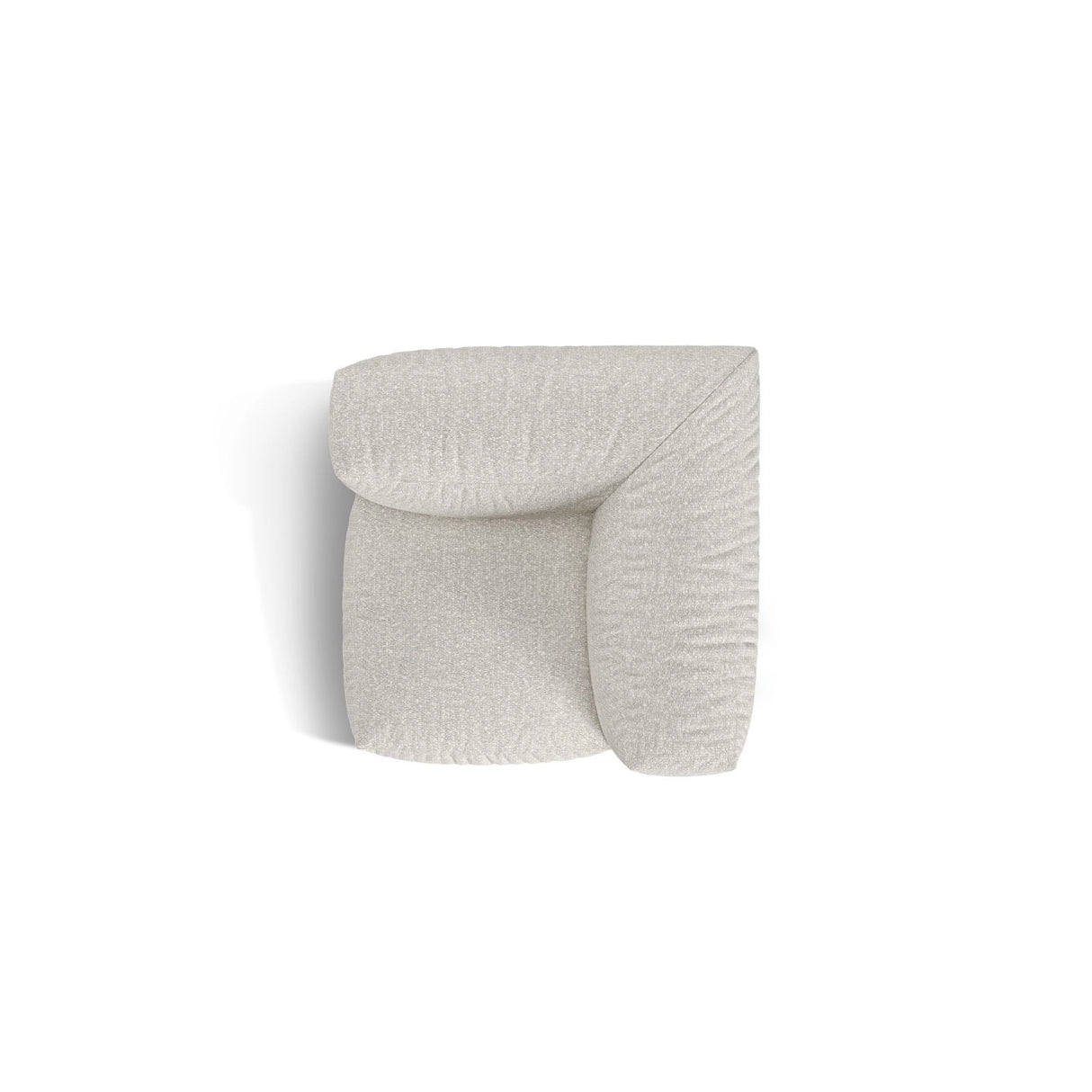 Martina Modulares Sofa Sitzelement, Linke Seite, Sitztiefe 76 cm, aus Boucle in Grau Beige meliert (Monet Pearl), 106x106 cm von Micadoni – Bild 5