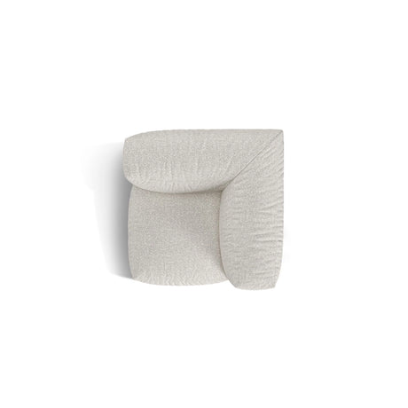 Martina Modulares Sofa Sitzelement, Linke Seite, Sitztiefe 76 cm, aus Boucle in Grau Beige meliert (Monet Pearl), 106x106 cm von Micadoni – Bild 5
